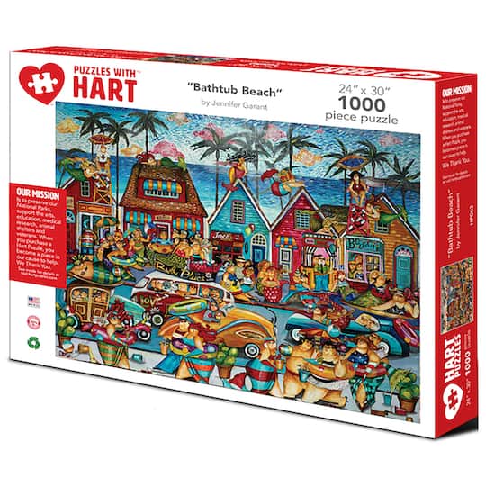Hart Puzzles Bathtub Beach by Jennifer Garant 1,000 Piece Jigsaw Puzzle